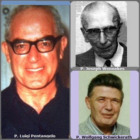La seconda immagine mostra 3 Redentoristi: l’italiano P. Luigi Pentangelo (1918-1984) missionario pioniere in Madagascar; l’olandese P. Joseph Wennekes (1913-1995) e il tedesco P. Wolfgang Schwickerath (1931-2013).