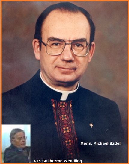 Tra i 33 defunti di oggi 3 aprile, di cui 3 italiani l’immagine mostra due Redentoristi: il canadese P. Michael Bzdel (1930-2012) Arcivescovo degli Ucraini Cattolici in Winnipeg dal 1993 al 2006; il brasiliano P. Guilherme Wendling (1926-2011).