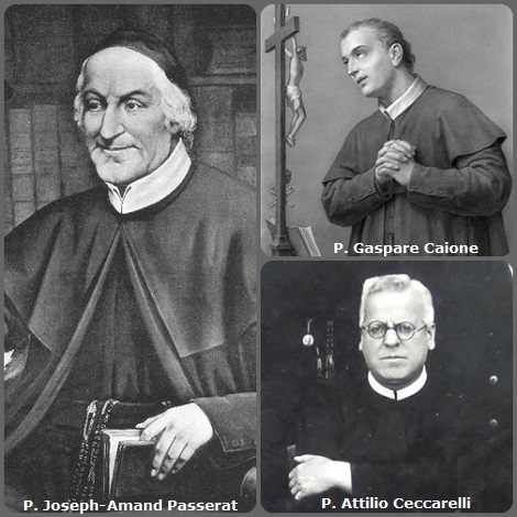 Tra i 32 defunti di oggi 30 ottobre, di cui 3 italiani, due immagini mostrano 7 Redentoristi. Prima immagine 3 Redentoristi: gli italiani P. Gaspare Caione (1722-1809) e P. Attilio Ceccarelli (1880-1966) e il francese Venerali P. Joseph-Amand Passerat (1772-1858).
