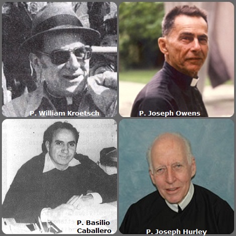 Seconda immagine: 4 Redentoristi: i canadesi P. William Kroetsch (1919-1994) e P. Joseph Owens (1908-2005); lo spagnolo P. Basilio Caballero (1935-1995) e l’americano P. Joseph Hurley 1928-2009).