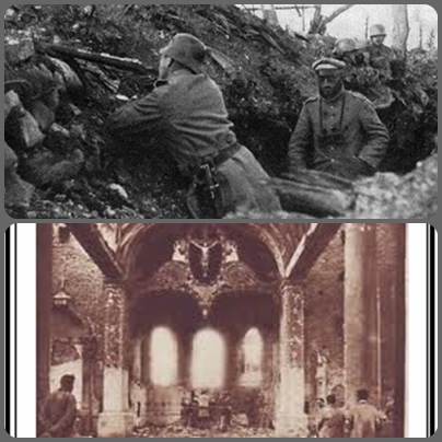 Malancourt  1916 - La guerra in trincea e la santa Messa nella chiesa bombardata.