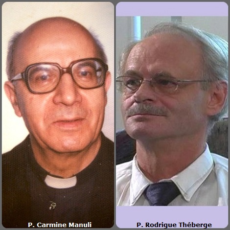 Seconda immagine, 2 Redentoristi: l’italiano P. Carmine Manuli (1921-2007) e il canadese P. Rodrigue Théberge (1941-2010).