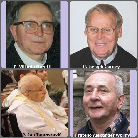 Seconda immagine 4 Redentoristi: l’italiano P. Vittorio Moretti (1920-2010); l’americano P. Joseph Gorney (1925-2012); lo slovacco P. Ján Tomaskovič (1924-2009) e il tedesco Fratello Alexander Wollny (1937-2012).