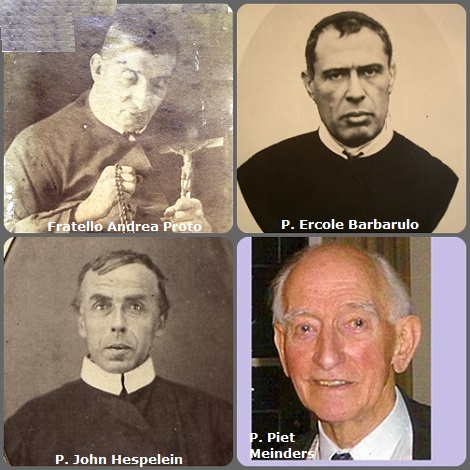 Tra i 53 defunti di oggi 4 dicembre, di cui 6 italiani, l’immagine mostra 4 Redentoristi: gli italiani Fratello Andrea Proto (1796-1866) e P. Ercole Barbarulo (1843-1900); il bavarese P. John Hespelein (1821-1899) e l’olandese P. Piet Meinders (1922-2011).