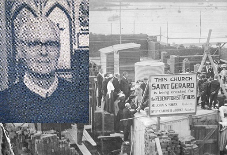 Nessuna immagine del redentorista P. Louis Feighery C.Ss.R. 1886-1937 Irlanda, della Provincia di Dublino. Irlandese di nascita, fu assegnato alla missione di Australia, dove si ccupò della formazione biblica dei giovani e della formazione spirituale di religiose a laici. La foto mostra lonizio della costruzione della chiesa di S. Gerardo col suo confratello P. Bourke in Auckland.