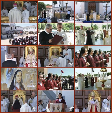 Fotogrammi della Beatificazione di Suor Maria Celeste Crostarosa - Foggia 18 giugno 2016 presso il Santuario dell'Incoronata.