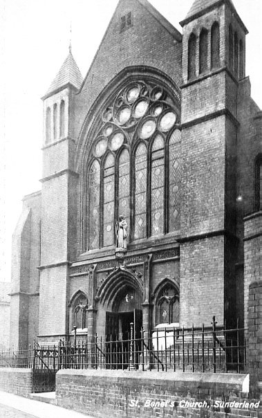 Nessuna immagine del redentorista P. Frederick Lonergan, 1880-1967, Regno Unito, Provincia di Londra. L’antica foto mostra la chiesa redentorista di Sunderland dove egli morì nel 