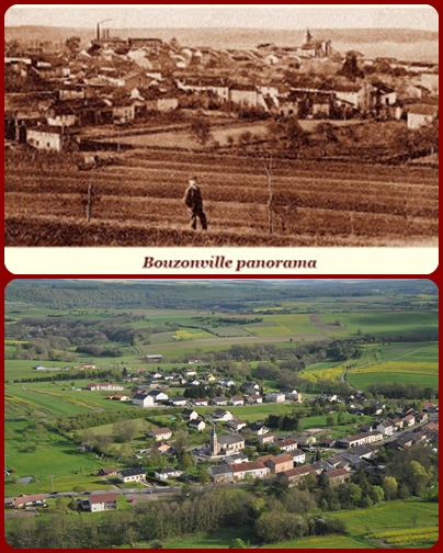 Nessuna immagine del redentorista P. Julius Altmayer, 1911-1946 – Francia, Provincia di Strasburgo, morto a 34 anni. La foto mostra il panorama  di Bouzonville ieri e oggi.