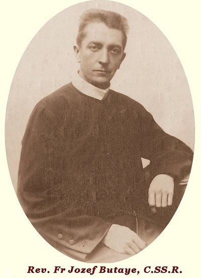 Il redentorista P. Jozef Butaye, 1877-1927 – Belgio, Provincia Flandrica. Nato a Roeselare, Fiandre, è diventato sacerdote redentorista nel 1904. Fu missionario in Congo per un un po' di tempo. la raccolta di fondi, le presentazioni, e la la diffusione di libri sul lavoro missionario in Africa. Mori a 50 anni