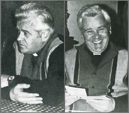 Mons. Roger Aubry, durante l'intervista sul Sinodo dei Vescovi aRoma, 3 novembre 1974.