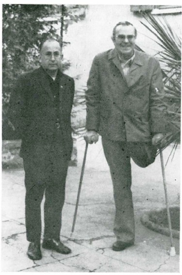 P. Johannes Steinmetzler a Roma nel 1975. Perse la gamba durante il bombardamento alleato nella zona di Materdomini (AV) nella seconda guerra mondiale.